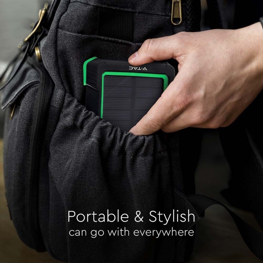 Power Bank solar Power Delivery 10000mAh/10W/5V black