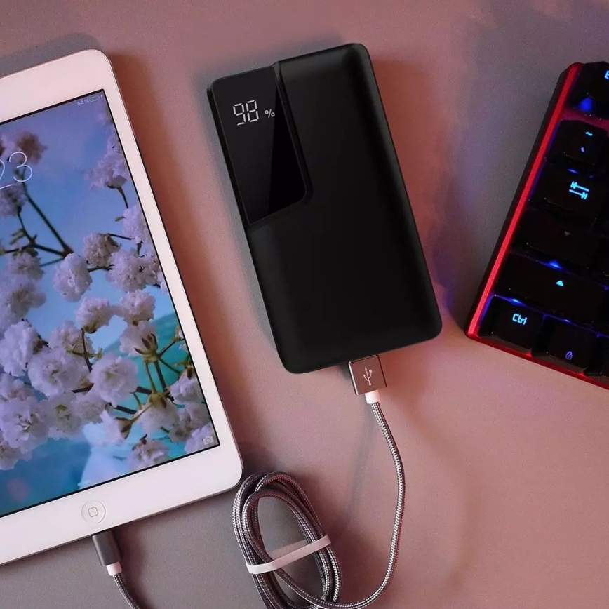 Power Bank with display 10000mAh/3,7V black