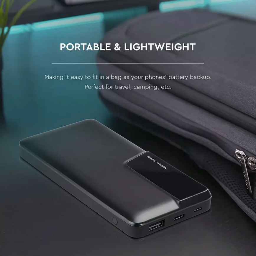 Power Bank with display 10000mAh/3,7V black