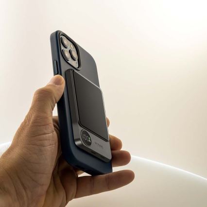 Power Bank with display and wireless charging Power Delivery 5000mAh/20W/5V black