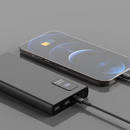 Power Bank with LED display Power Delivery 10000 mAh 3,7V black