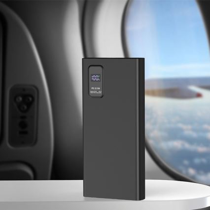Power Bank with LED display Power Delivery 10000 mAh 3,7V black