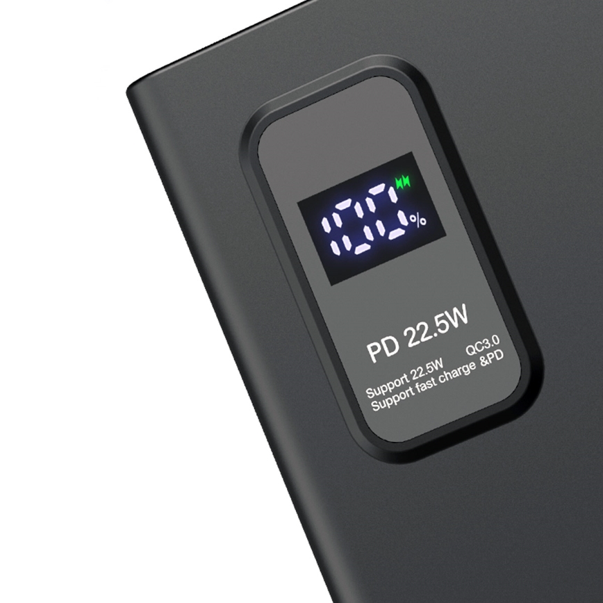 Power Bank with LED display Power Delivery 10000 mAh 3,7V black
