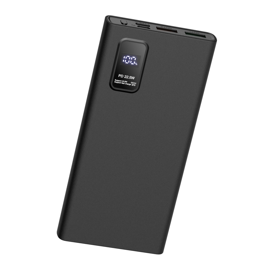 Power Bank with LED display Power Delivery 10000 mAh 3,7V black