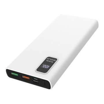 Power Bank with LED display Power Delivery 10000 mAh 3,7V white