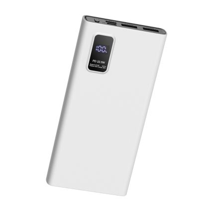 Power Bank with LED display Power Delivery 10000 mAh 3,7V white