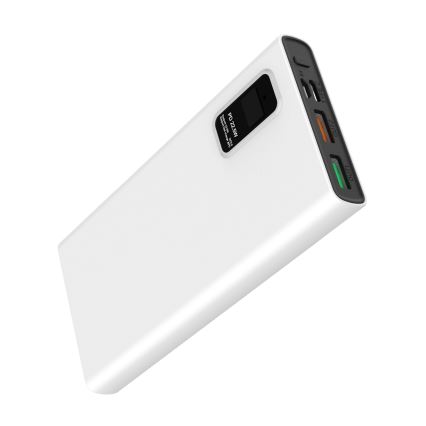 Power Bank with LED display Power Delivery 10000 mAh 3,7V white