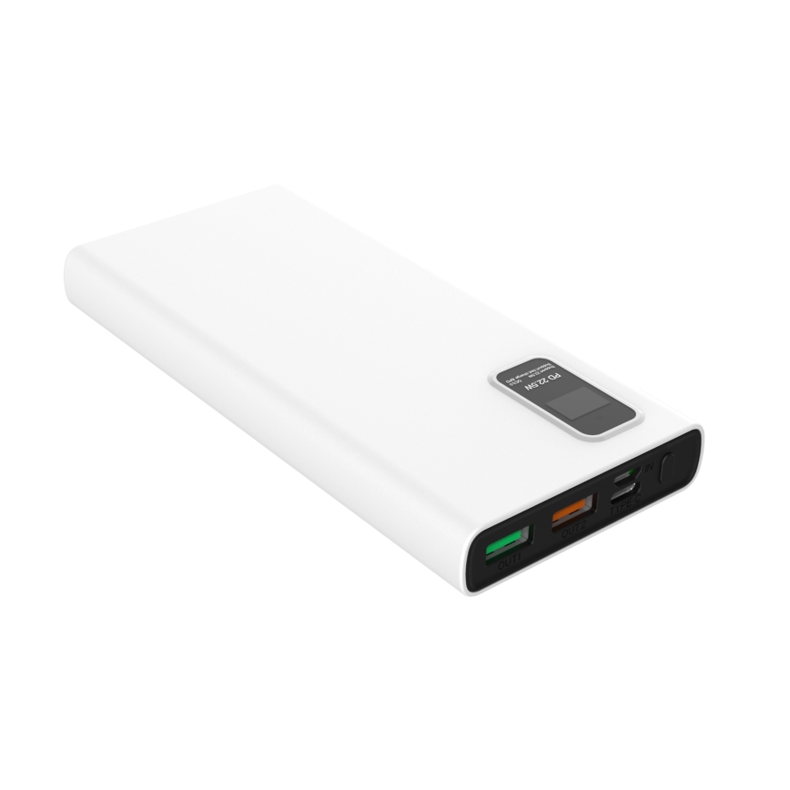 Power Bank with LED display Power Delivery 10000 mAh 3,7V white