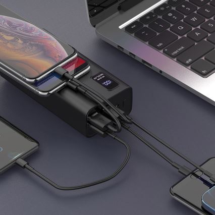 Power Bank with LED display Power Delivery 30000 mAh 3,7V black