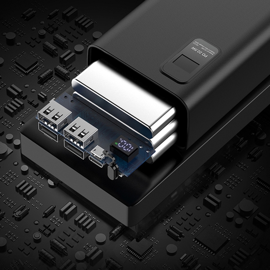 Power Bank with LED display Power Delivery 30000 mAh 3,7V black