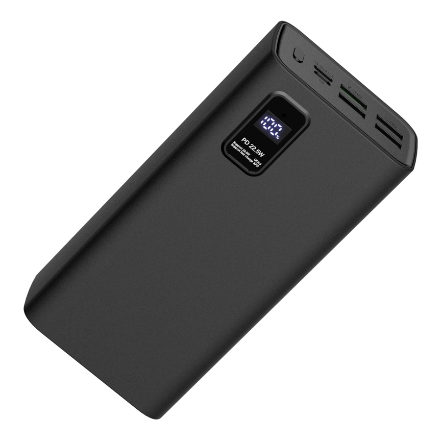 Power Bank with LED display Power Delivery 30000 mAh 3,7V black
