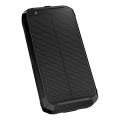 Power bank with LED light, wireless charging and solar panel Power Delivery 15W/10000 mAh black
