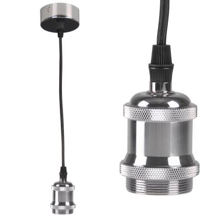 Power cable 1xE27/20W/230V shiny chrome