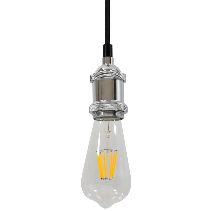 Power cable 1xE27/20W/230V shiny chrome
