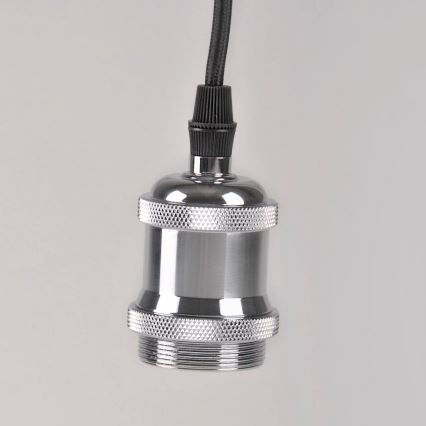 Power cable 1xE27/20W/230V shiny chrome