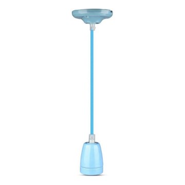 Power cable 1xE27/60W/230V blue/porcelain