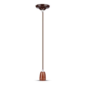 Power cable 1xE27/60W/230V brown/porcelain