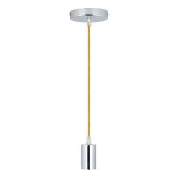 Power cable 1xE27/60W/230V brown/shiny chrome