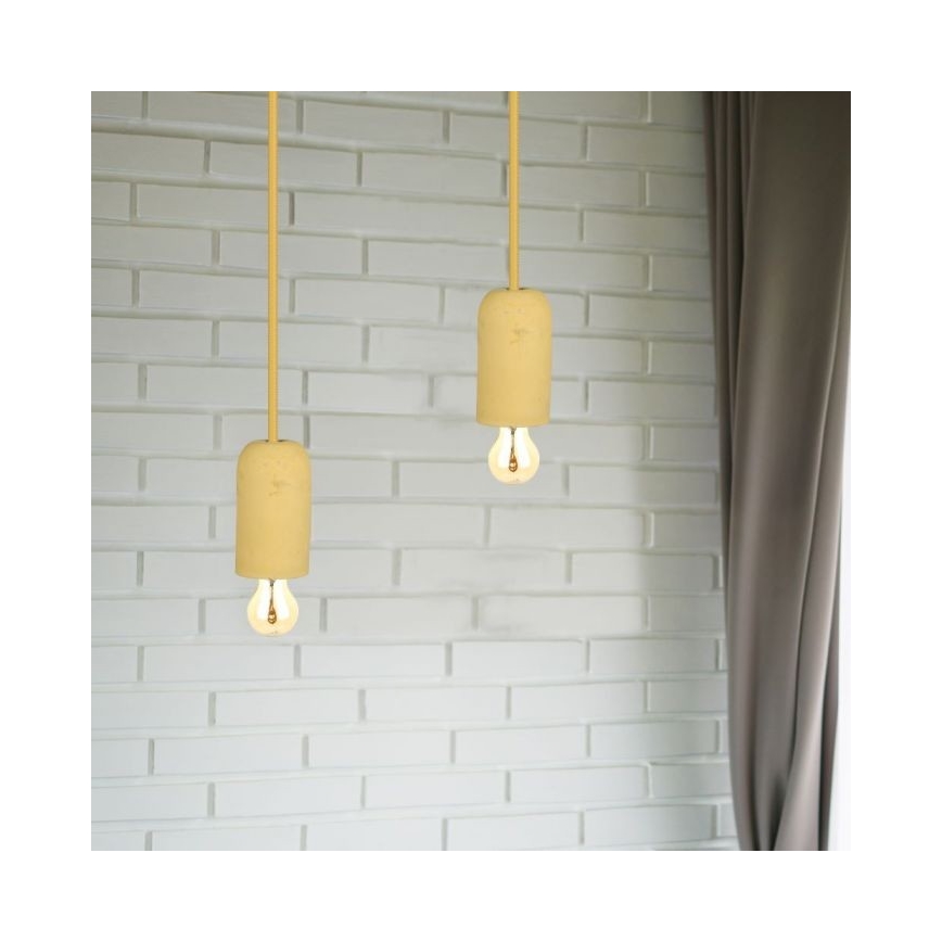 Power cable 1xE27/60W/230V concrete/beige