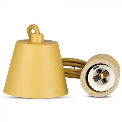 Power cable 1xE27/60W/230V concrete/beige