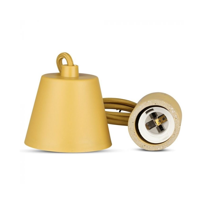 Power cable 1xE27/60W/230V concrete/beige
