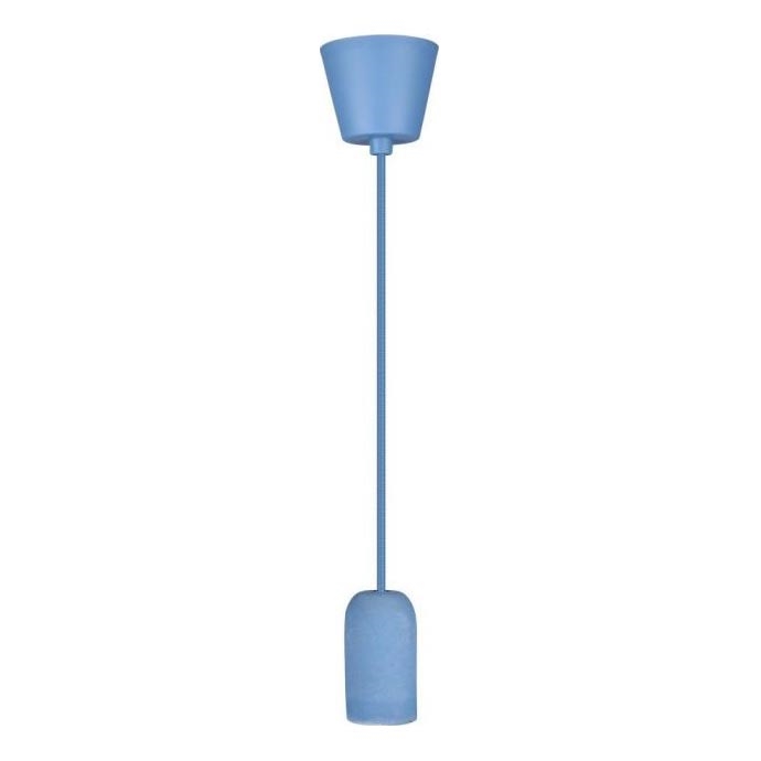Power cable 1xE27/60W/230V concrete/blue