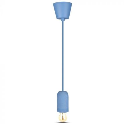 Power cable 1xE27/60W/230V concrete/blue