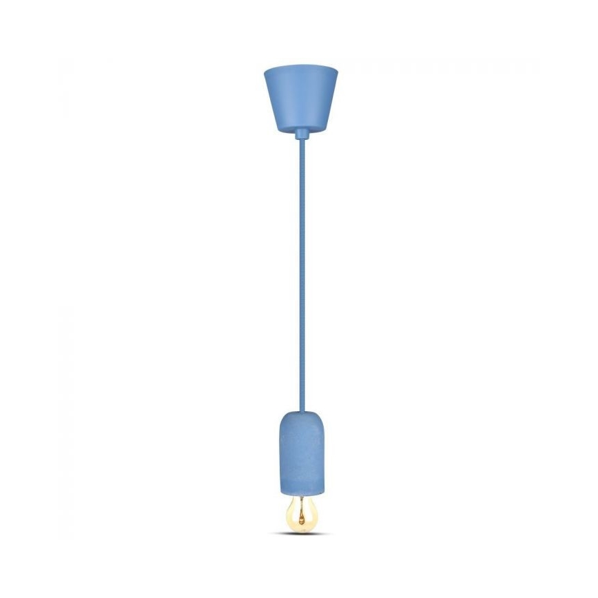 Power cable 1xE27/60W/230V concrete/blue