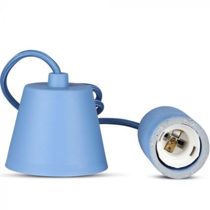 Power cable 1xE27/60W/230V concrete/blue