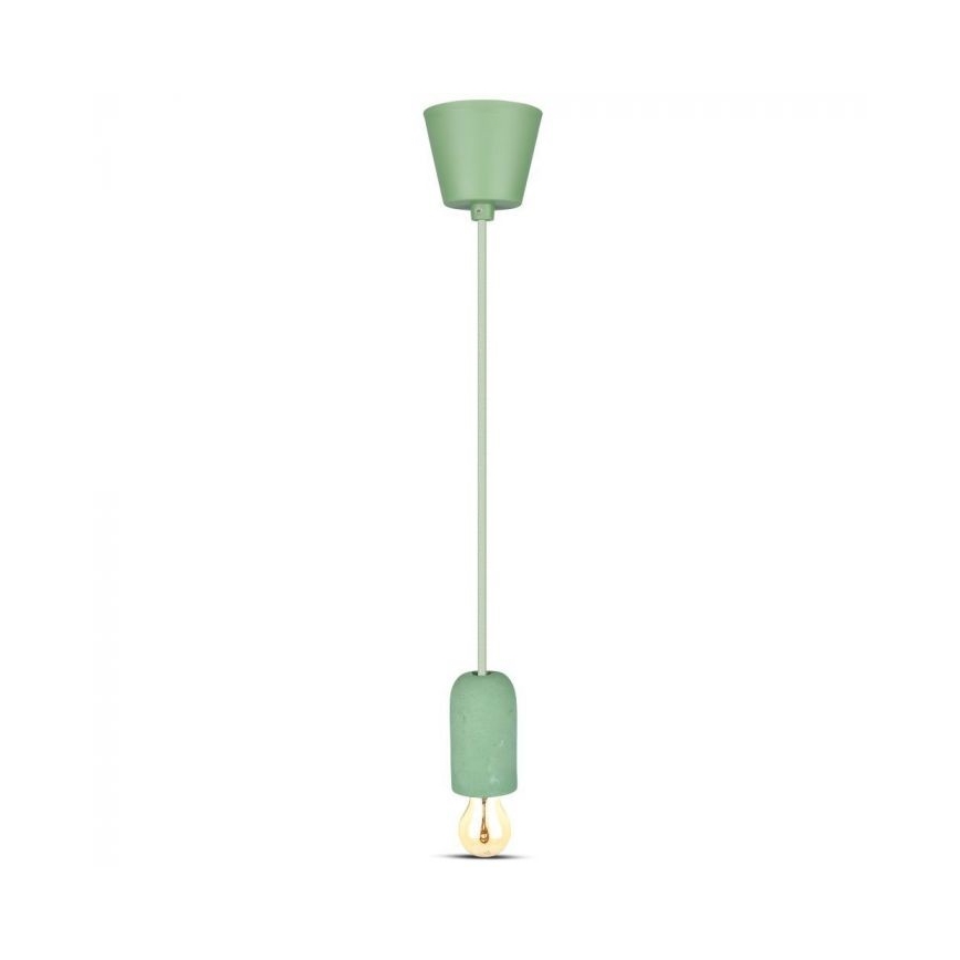 Power cable 1xE27/60W/230V concrete/green