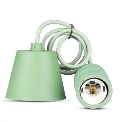 Power cable 1xE27/60W/230V concrete/green