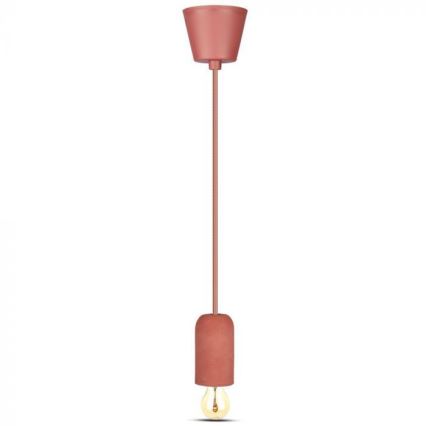 Power cable 1xE27/60W/230V concrete/red