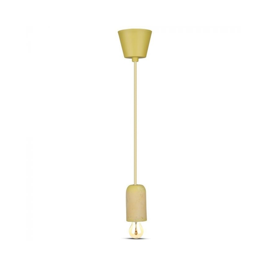Power cable 1xE27/60W/230V concrete/yellow