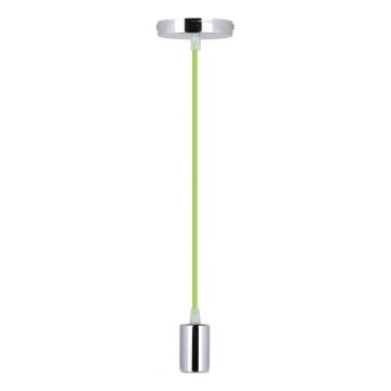 Power cable 1xE27/60W/230V green/shiny chrome
