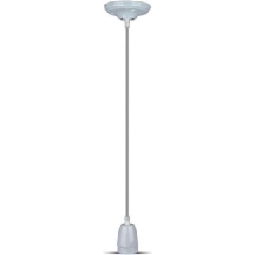 Power cable 1xE27/60W/230V grey/porcelain