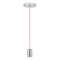 Power cable 1xE27/60W/230V light pink/shiny chrome