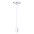 Power cable 1xE27/60W/230V purple/shiny chrome