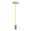 Power cable 1xE27/60W/230V yellow/shiny chrome