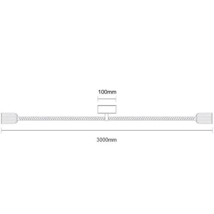 Power cable 2xE27/60W/230V 3 m