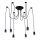Power cable 6xE27/60W/230V spider black