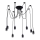 Power cable 8xE27/60W/230V spider black