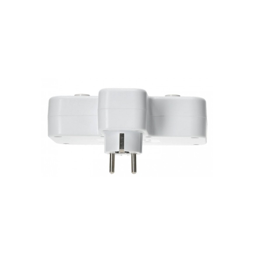 LINEA PRO power strip with switch and LED lighting – 2 Schuko sockets + 3× USB (A/C), 4000K, white