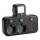 Power strip with switch and LED lighting LINEA PRO 2-socket + 3xUSB A/C SCHUKO 4000K black