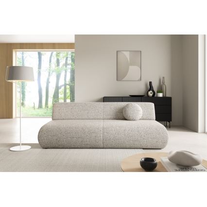 PRATO Beige 3-Seater Sofa Bed with Storage