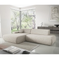 PRATO Left-Hand L-Shaped Corner Sofa Bed with Storage, Beige