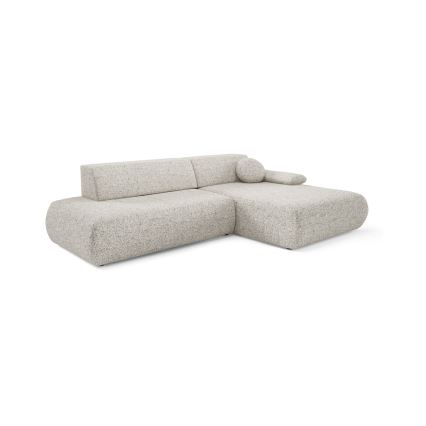 PRATO Right-Hand L-Shaped Corner Sofa Bed with Storage, Beige