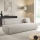 PRATO three-seater fold-out sofa with storage, beige