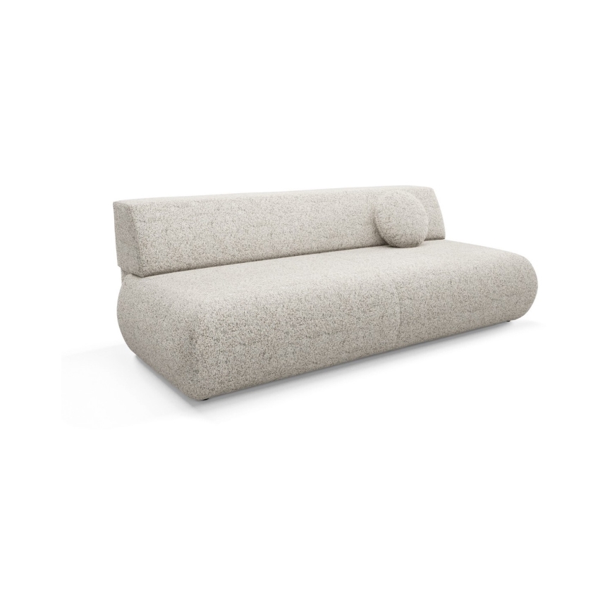 PRATO three-seater fold-out sofa with storage, beige