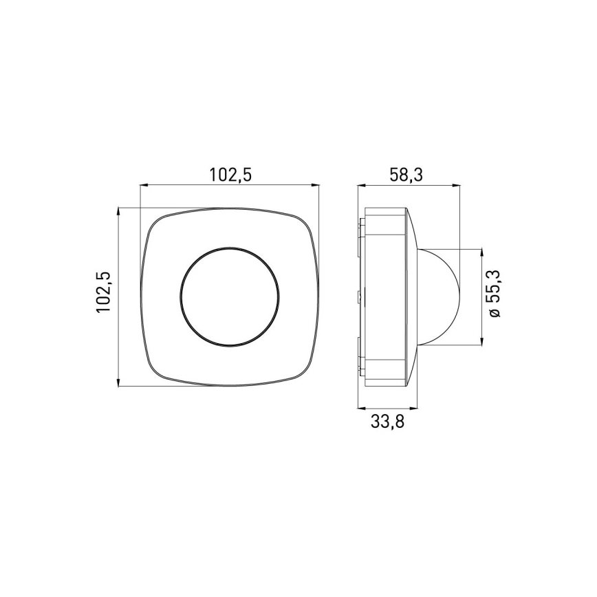 PRES SENSOR 2000W Occupancy Sensor, Black