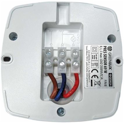 PRES SENSOR 2000W Presence Sensor, White